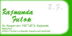 rajmunda fulop business card